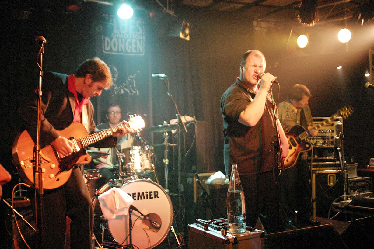 From Left to Right - Vince Lee - Gtr - Kevin Crowe - Drums - Gary Primich = Vocals/harp - Martin Vowles - Gtr